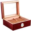 HongLianRiven Cigar Box Humidor Large Capacity Cigar Box, Cigar Humidor, Cigar Box with Hygrometer and Humidifier (Color : Brown) view 2