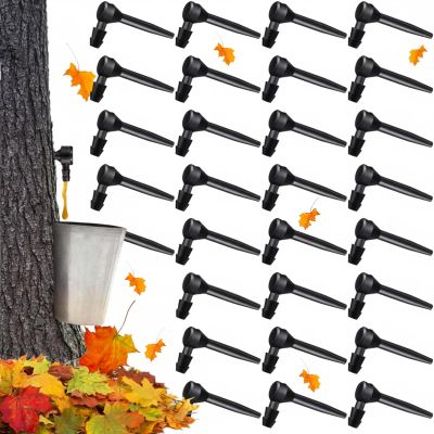 Vesici 40 Set Maple Syrup Tapping Kit Maple Syrup Taps 5/16 Inch Plastic Birch Sap Spouts Replacement Drill Bit Spigots for Experts or Beginners Starter Supplies