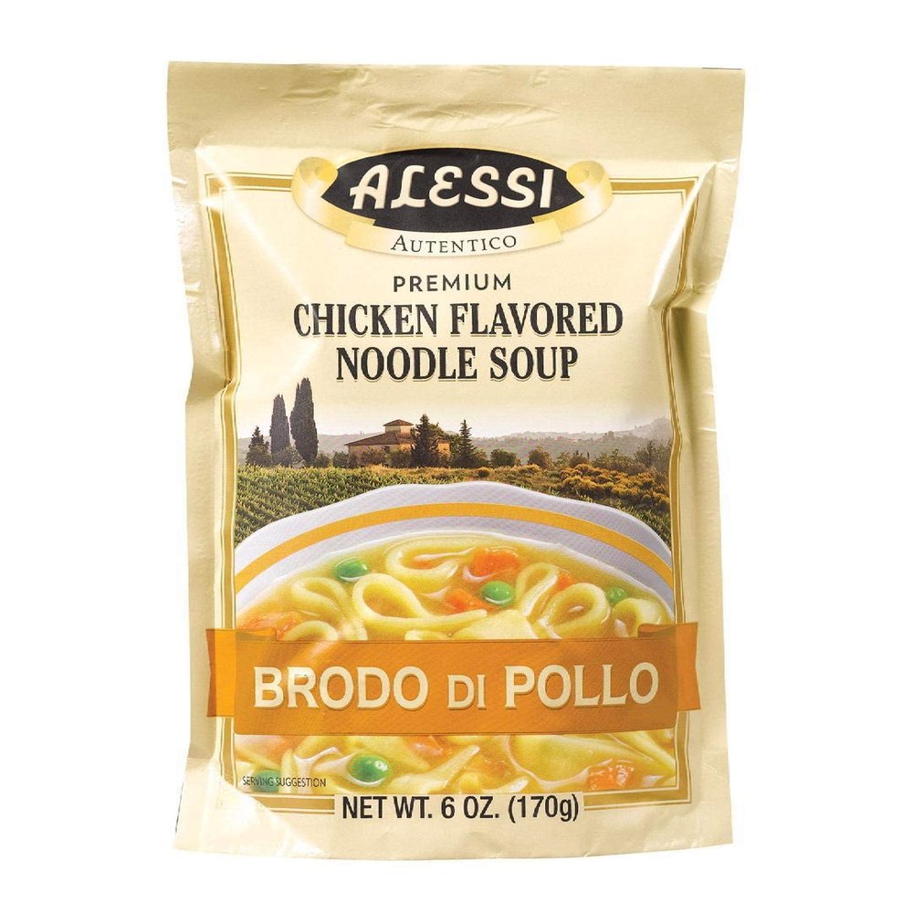 Alessi Soup Mix Brodo di Pollo Chicken Flavored Noodle Soup, 6 Ounce