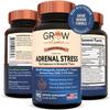 Grow Vitamin Adrenal Stress Advanced Formula, Organic KSM-66 Ashwagandha with AlphaWave L-Theanine, 5-HTP, Magnesium Blend - Everyday Stress Relief, Mood Support, Cognitive, Brain Health, 90 Capsules view 1