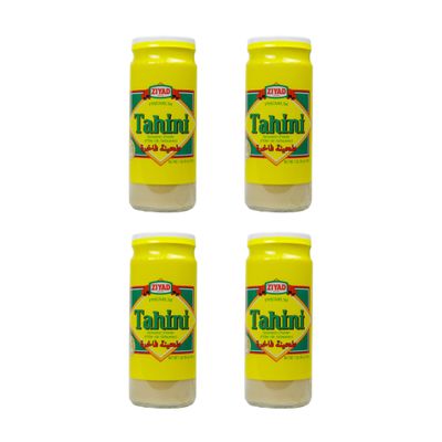 Ziyad Brand Tahini Sesame Paste, No Additives, No Preservatives, Perfect for Pita Bread, Meat, Vegetables and More! 16oz (Pack of 4)