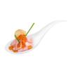Oasis Creations Tear Drop Tasting Spoons - 50 Count Disposable White Plastic Appetizer and Dessert Spoons view 2