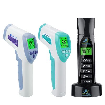Amplim 3-Pack Hospital & Medical Grade Non Contact Digital Infrared Forehead Thermometer for Babies, Kids, and Adults. FSA HSA Eligible