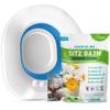 Fivona 2-in-1 Sitz Bath Soak Kit Over The Toilet Seat with Epsom Salt with Essential Oils Blend for Hemorrhoids and Postpartum Care Ideal for Perineal Soaking and Fast Irritation Relief view 1