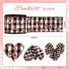 Valentine's Day Glitter Heart Ribbons for Wreath Bows Wrapping Gifts, Black and White Buffalo Plaid Ribbons for Valentine's Day Wedding Decoration DIY Crafts, 2.48" X 10 Yards Wired Edge Burlap Ribbon view 2