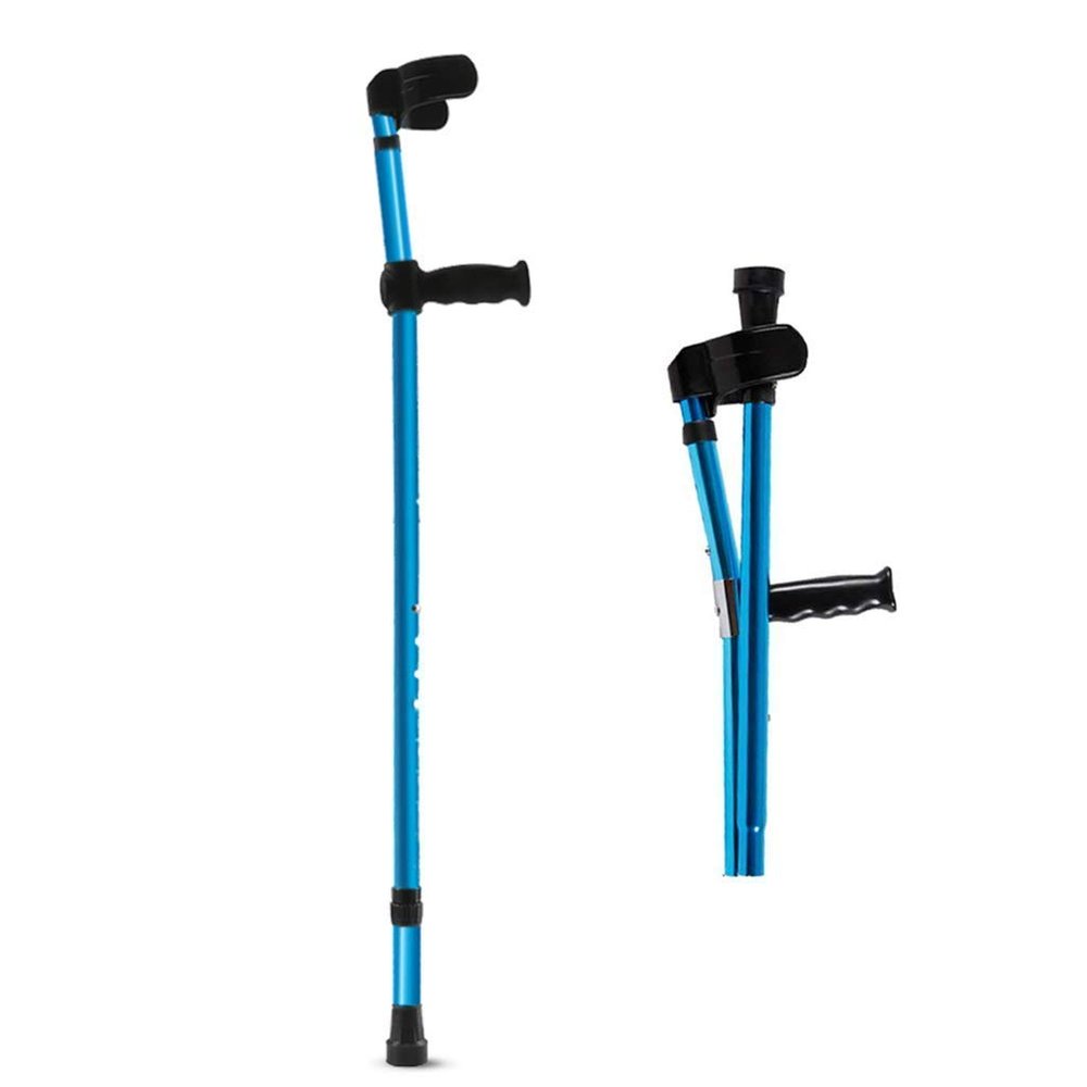 NUBAO Underarm Crutches Foldable Aluminum Forearm Crutches for Adults and Teenagers Adjustable Lightweight Ergonomic Handles Comfortable Grips Practical
