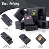 Spakon 30 Pcs Soap Boxes for Homemade Soap Packaging Mini Kraft Paper Box with Window 3.5 x 2.6 x 1.2 Inch Rectangle Gift Box for Bakery Candy Gift Packaging Halloween Birthday Party (Black) view 4