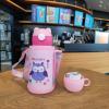 NCDUANSAN Kawaii Water Bottle Stainless Steel Belt Strap and Straw Blowout(Red,500ml) view 1