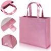 PHOGARY 12 Large Gift Bags with Handles 12.6x3.9x10.6inch(Pink) Stylish Party Bags for Birthday Bachelorette Wedding Party Favor Bridal Shower Wrap, Reusable Goodie Bags, non-woven fabric view 3