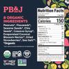 Tosi Nut Bars, PB&J, Healthy Snacks for Adults & Kids, Plant Based Crunchy Bars (7G Protein), Organic Keto Snacks, Vegan, Gluten & Soy Free, Low Sugar, Omega 3s, 1oz, 12-Pack view 2