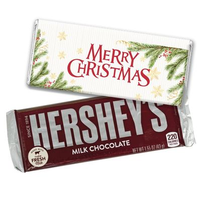 12ct Personalized Christmas Candy Chocolate Bar Party (12 Pack) - No Assembly Required - Spirit of Christmas