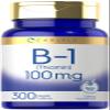 Carlyle B1 Vitamin 100mg | 300 Tablets | Supplement for Women & Men | as Thiamin HCl | Vegan, Non-GMO & Gluten Free view 1