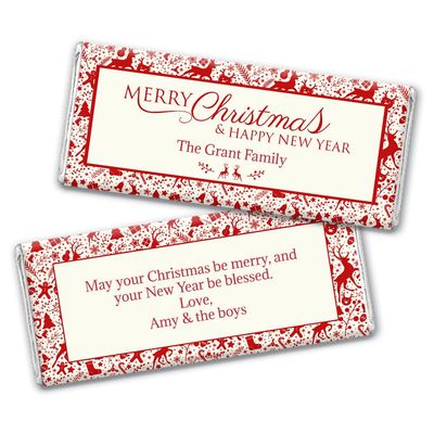 12ct Custom Christmas Candy Chocolate Bar Party (12 Pack) - No Assembly Required - Iconic Christmas