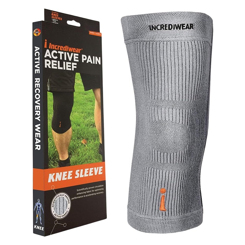 Incrediwear Knee Sleeve  Knee Braces for Knee Pain, Joint Pain Relief, Swelling, Inflammation Relief, and Circulation, Knee Support for Women and Men, Fits 22-26 Above Kneecap (Grey, XXX-Large)