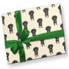 Cute Black Labrador Retriever Gift Wrap, Black Lab Wrapping Paper, Dog Christmas Birthday Party Decoration Decor (12 foot x 30 inch roll) view 3