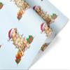 Cute Christmas Golden Retriever Wrapping Paper, X-Mas Santa Hat Lights Dog Gift Wrap, Puppy Holiday Party Decoration Decor (12 foot x 30 inch roll) view 1
