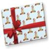 Cute Christmas Golden Retriever Wrapping Paper, X-Mas Santa Hat Lights Dog Gift Wrap, Puppy Holiday Party Decoration Decor (12 foot x 30 inch roll) view 3