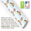 Cute Christmas Golden Retriever Wrapping Paper, X-Mas Santa Hat Lights Dog Gift Wrap, Puppy Holiday Party Decoration Decor (12 foot x 30 inch roll) view 4