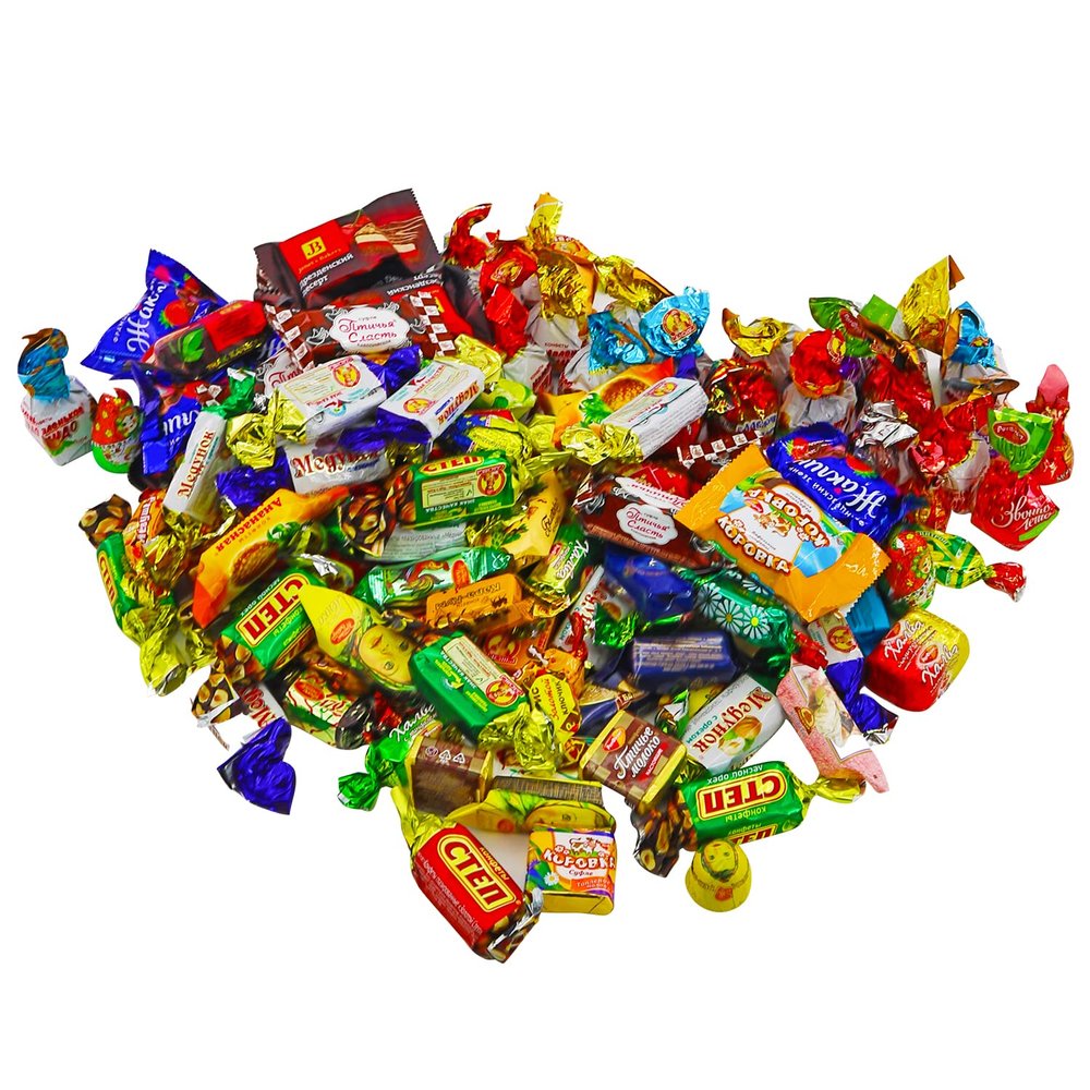 Sweet Candy Mix Gift Bag - Russian Candy Mix - Assortment Chocolate and Caramel Party Candy Mix of Multiple Confectioneries Variety of Russian Candy by the Pound (450g / 1 lb)