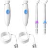 BBTO Oral Hygiene Accessories Standard Water Hose Plastic Handle with Water Flosser Replacement Jet Tip, Compatible with Waterpik Oral Irrigator WP-100 WP-300 WP-660 WP-900 (4 Pieces) view 1