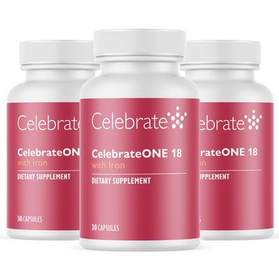 Celebrate Vitamins CelebrateONE 18, 18mg Iron - Once Daily Bariatric Multivitamin, Essential Vitamins & Minerals - Gastric Bypass & Sleeve Gastrectomy Supplement (90 Capsules)