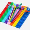 400 Count 10.2 Inch Colorful Flexible Plastic Drinking Straws,Bendable Long Thick Disposable Artical Straws,for Party,for Use with Any Jumbo Cup or Water Bottle,BAP Free,Diameter 0.24 inch view 1