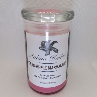 Cranberry Apple Marmalade 3 Wick Premium Handmade Soy - Coconut Blended Candle ( 17 Oz. )