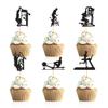 Donoter 24 Pieces Gym Cupcake Toppers Weight Lifting Cake Picks for Fitness Themed Birthday Party Decorations view 1