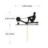 Donoter 24 Pieces Gym Cupcake Toppers Weight Lifting Cake Picks for Fitness Themed Birthday Party Decorations view 2