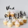 Donoter 24 Pieces Gym Cupcake Toppers Weight Lifting Cake Picks for Fitness Themed Birthday Party Decorations view 3