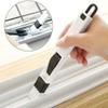 AKOAK 2 Packs Window Trough Cleaning Brush, Mini Dustpan and Brush, Plastic Handle, Removable, Suitable for Home, Office, Garden, Keyboard, Black view 2