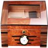 HongLianRiven Cigar Box Humidor Cigar Humidors Cigar Box, Cedar Wood Cigar Humidor, Classic Wood Grain Double-Layer Large-Capacity view 1