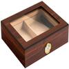 HongLianRiven Cigar Box Humidor Cigar Humidor, Glass Top Cedar Storage Box with Hygrometer and Humidifier, Cigar Case (Color : Brown) view 1