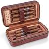 HongLianRiven Cigar Box Humidor Humidor Cigar Travel Case Leather Tube Holder Cigar Accessories Humidifier (Color : Brown) view 2