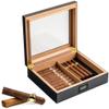 HongLianRiven Cigar Box Humidor Cigar Humidor, Cigar Box Storage Box with Humidifier and Digital Hygrometer view 1