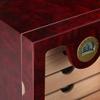 HongLianRiven Cigar Box Humidor Front Glass Cigar Humidor Humidifier Storage Box 4-Layer Cedar Trays view 4