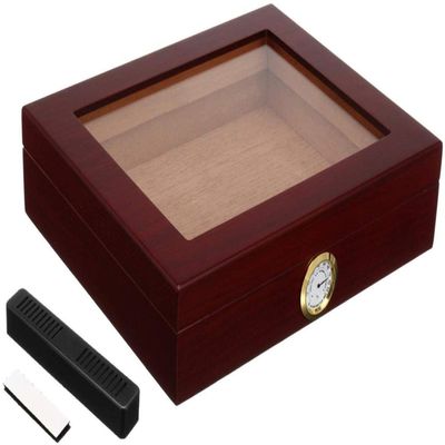HongLianRiven Cigar Box Humidor Cigar Humidors,Travel Cigar Humidor Storage Boxes with Humidifier Humidor Cigar Accessory Box Cases (Color : Brown)