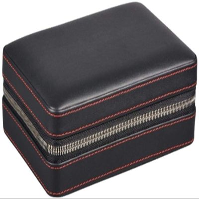 HongLianRiven Cigar Box Humidor Cigar Humidors, Leather Cigar Humidor,Cedar Wood Tray Portable Light Weight Cigar Box