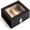 HongLianRiven Cigar Box Humidor Cigar Humidor Constant Temperature Cigar Display Box, Humidor with Thermometer and Humidifier (Color : Black) view 1