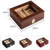HongLianRiven Cigar Box Humidor Cigar Humidor Constant Temperature Cigar Display Box, Humidor with Thermometer and Humidifier (Color : Black) view 2