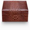 HongLianRiven Cigar Box Humidor Cigar Humidor Case with Hygrometer Humidifier, Cedar Lined Cigar Box Leather Cigar Storage Box (Color : Brown) view 3