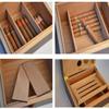 HongLianRiven Cigar Box Humidor Cigar Humidor, Desktop Display Cigar Box Set with Hygrometer and Humidifier, Cigar Case view 3