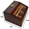 HongLianRiven Cigar Box Humidor Cigar Humidor, Desktop Display Cigar Box Set with Hygrometer and Humidifier, Cigar Case view 4