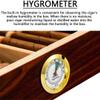 HongLianRiven Cigar Box Humidor Cigar Humidor, Large Glass Top Cedar Storage Box with Hygrometer and Humidifier, Cigar Case (Color : Black) view 3