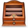 HongLianRiven Cigar Box Humidor Cigar Humidor Case Removable Tray Cigar Desktop Storage Box with Hygrometer Humidifier view 3