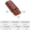 Cigar Box Humidor Cigar Humidors, Portable Cigar Moisturizing Cover Cow Leather Ostrich Skin Cigar Holster Can Store Cigars view 2