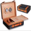 HongLianRiven Cigar Box Humidor Cigar Humidor, Cigar Case Travel Cigar Box with Hygrometer and Humidifier view 1