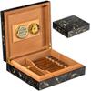 HongLianRiven Cigar Box Humidor Cigar Humidor Box with Glass Top and Humidifier Cigar Storage Box Case view 1