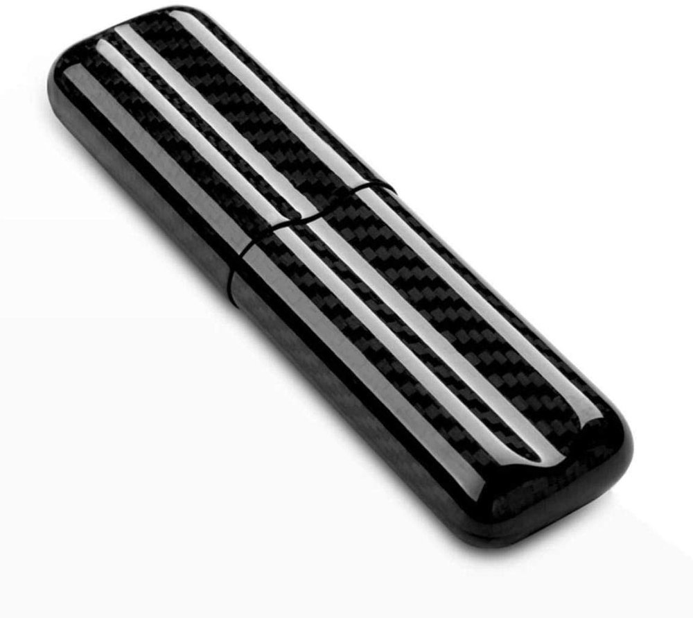 Cigar Box Humidor Cigar Box Cigar Humidor Carbon Fiber Lightweight Portable Cigar Storage Tube Holder (Size : 2 Tube)