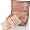 HongLianRiven Cigar Box Humidor Cigar Humidor Box with Hygrometer and Humidifier Cigar Storage Box Case view 2
